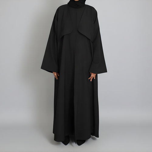 Draped Abaya - Black